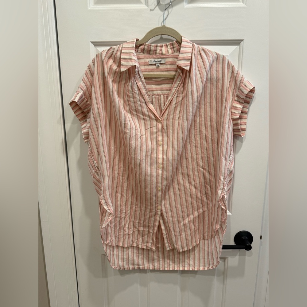 Madewell Central Stripe Tunic Top 100% Cotton
